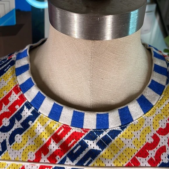 Opening ceremony long sleeve RBY Red Blue Yellow striped shirt - Picture 8 of 12